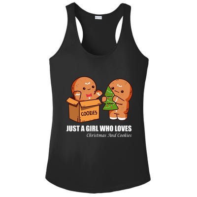 Just A Girl Who Loves Christmas And Cookies Ladies PosiCharge Competitor Racerback Tank