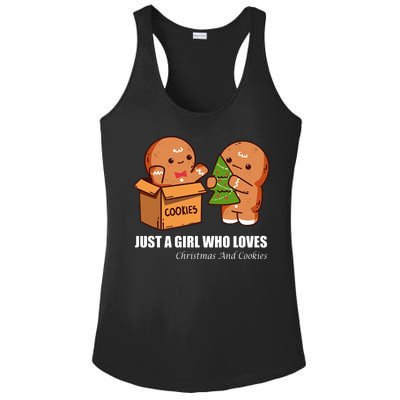 Just A Girl Who Loves Christmas And Cookies Ladies PosiCharge Competitor Racerback Tank