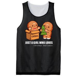 Just A Girl Who Loves Christmas And Cookies Mesh Reversible Basketball Jersey Tank