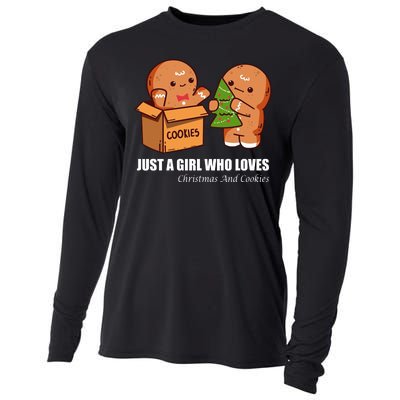 Just A Girl Who Loves Christmas And Cookies Cooling Performance Long Sleeve Crew