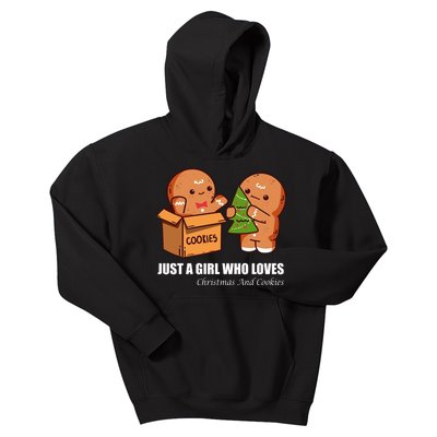 Just A Girl Who Loves Christmas And Cookies Kids Hoodie