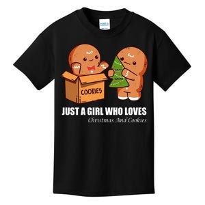 Just A Girl Who Loves Christmas And Cookies Kids T-Shirt