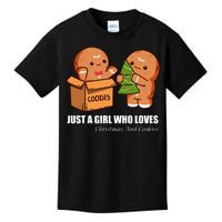 Just A Girl Who Loves Christmas And Cookies Kids T-Shirt