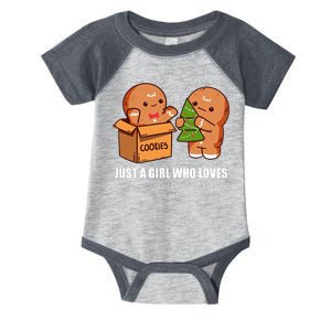 Just A Girl Who Loves Christmas And Cookies Infant Baby Jersey Bodysuit