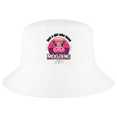 Just A Girl Who Loves Moo Deng Cute Baby Hippo Moo Deng Cute Cool Comfort Performance Bucket Hat