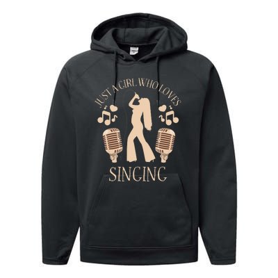 Just A Girl Who Loves Singing Performance Fleece Hoodie