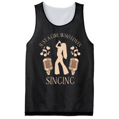 Just A Girl Who Loves Singing Mesh Reversible Basketball Jersey Tank