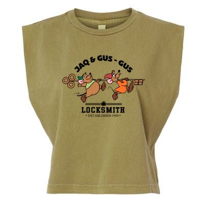 Jag And Gus Locksmith Establisted 1950 Cute Mouse Garment-Dyed Women's Muscle Tee