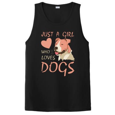 Just A Girl Who Loves Dogs Funny Puppy PosiCharge Competitor Tank