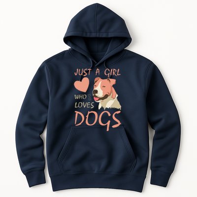 Just A Girl Who Loves Dogs Funny Puppy Hoodie