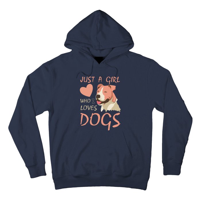 Just A Girl Who Loves Dogs Funny Puppy Hoodie