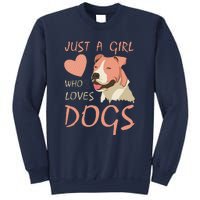 Just A Girl Who Loves Dogs Funny Puppy Sweatshirt