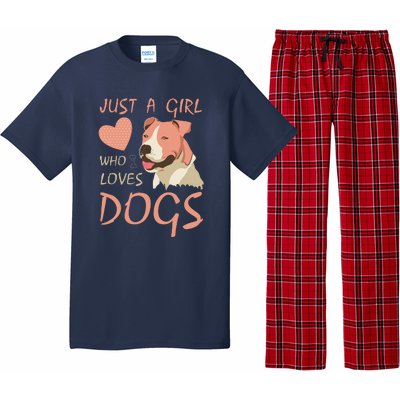 Just A Girl Who Loves Dogs Funny Puppy Pajama Set