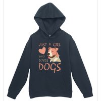 Just A Girl Who Loves Dogs Funny Puppy Urban Pullover Hoodie