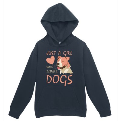 Just A Girl Who Loves Dogs Funny Puppy Urban Pullover Hoodie