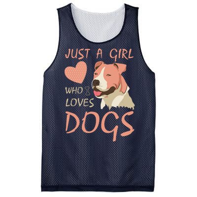 Just A Girl Who Loves Dogs Funny Puppy Mesh Reversible Basketball Jersey Tank