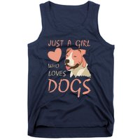 Just A Girl Who Loves Dogs Funny Puppy Tank Top