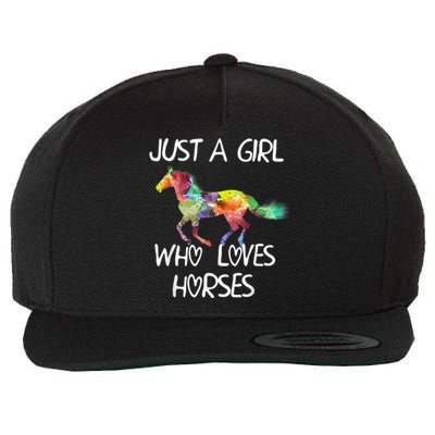 Just A Girl Who Loves Horses Cute Beautiful Horse Wool Snapback Cap