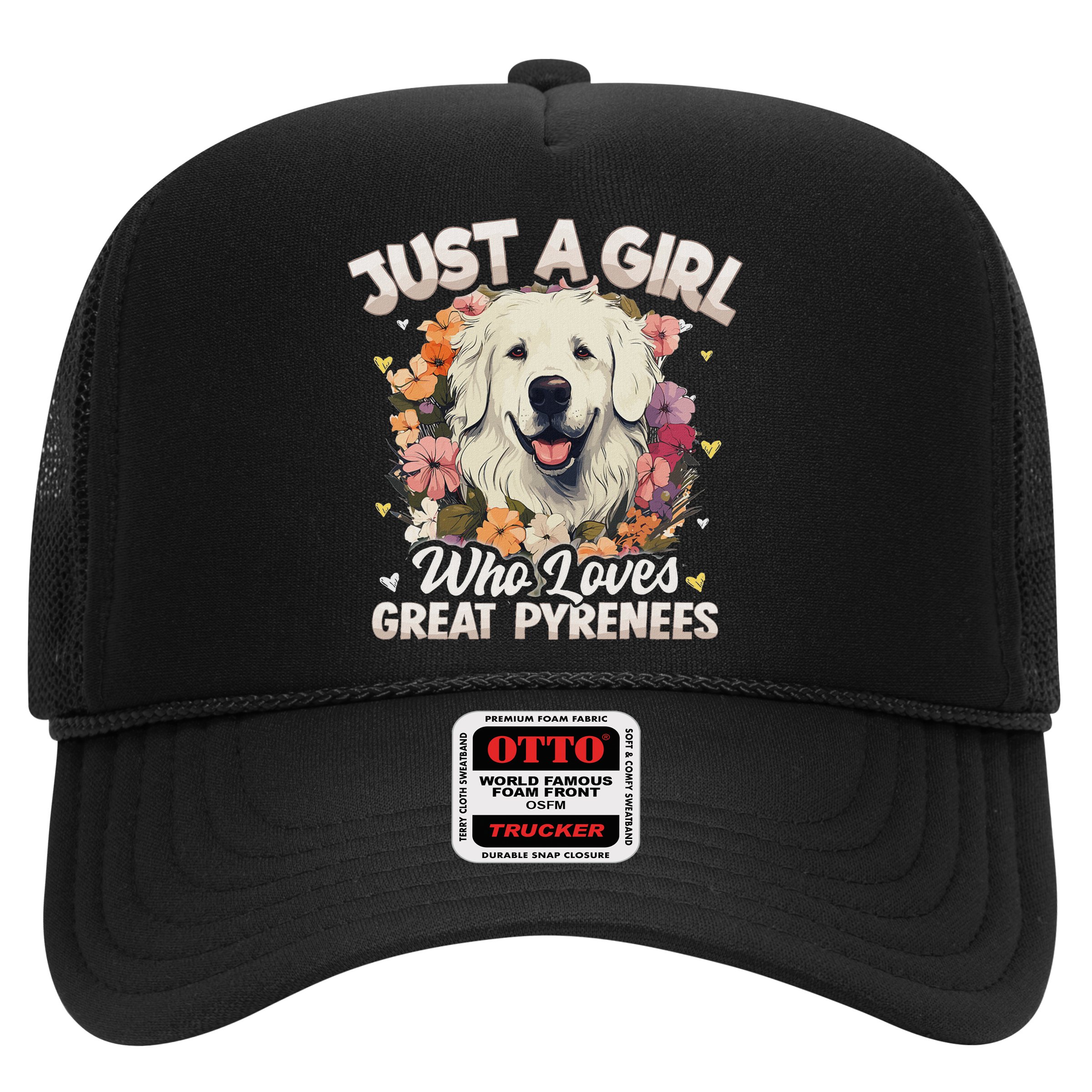 Just A Girl Who Loves Great Pyrenees Dog Floral Women Hat