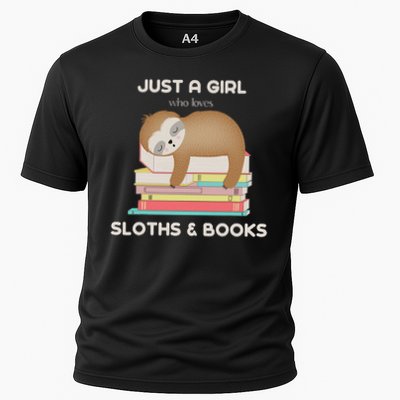 Just A Girl Who Loves Sloths And Books Reader Performance Shirt