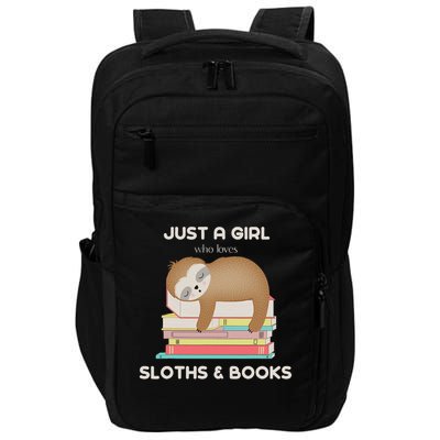 Just A Girl Who Loves Sloths And Books Reader Impact Tech Backpack