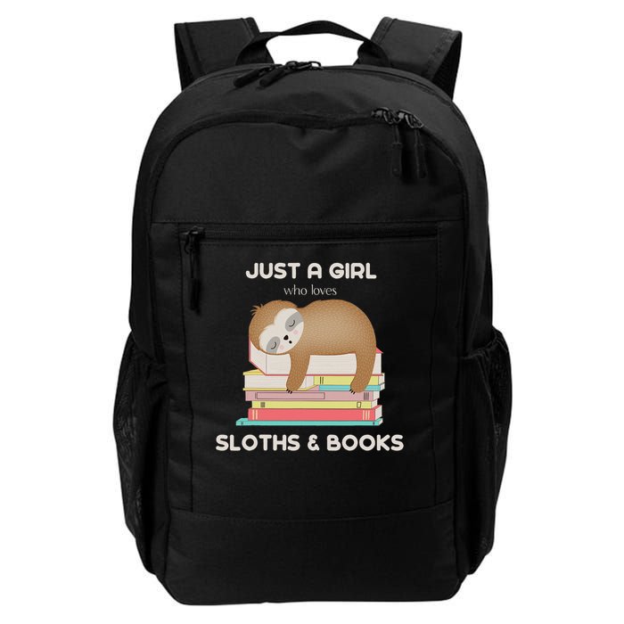 Just A Girl Who Loves Sloths And Books Reader Backpack