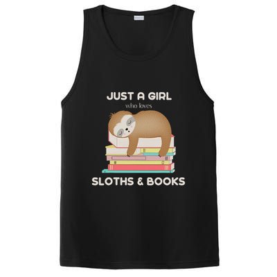 Just A Girl Who Loves Sloths And Books Reader PosiCharge Competitor Tank