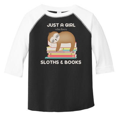 Just A Girl Who Loves Sloths And Books Reader Toddler Fine Jersey T-Shirt