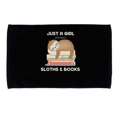 Just A Girl Who Loves Sloths And Books Reader Microfiber Hand Towel