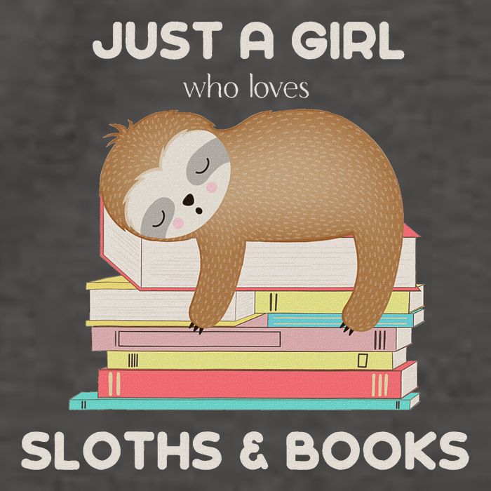 Just A Girl Who Loves Sloths And Books Reader Vector Backpack