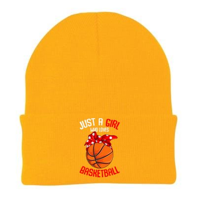 Just A Girl Who Loves Basketball Girl Knit Cap Winter Beanie