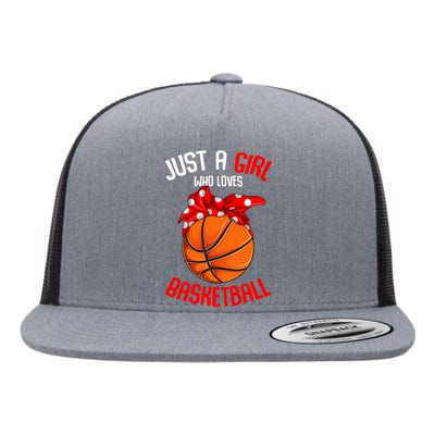 Just A Girl Who Loves Basketball Girl Flat Bill Trucker Hat