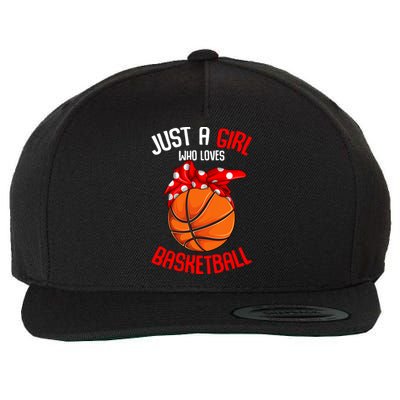 Just A Girl Who Loves Basketball Girl Wool Snapback Cap