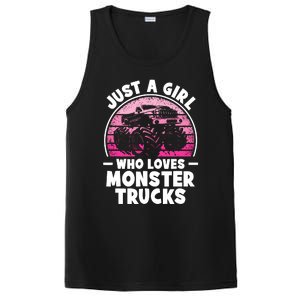 Just A Girl Who Loves Monster Trucks Funny Monster Truck PosiCharge Competitor Tank