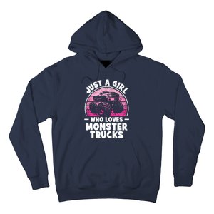 Just A Girl Who Loves Monster Trucks Funny Monster Truck Hoodie