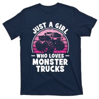 Just A Girl Who Loves Monster Trucks Funny Monster Truck T-Shirt