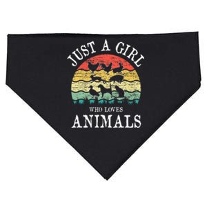 Just A Girl Who Loves Animals USA-Made Doggie Bandana