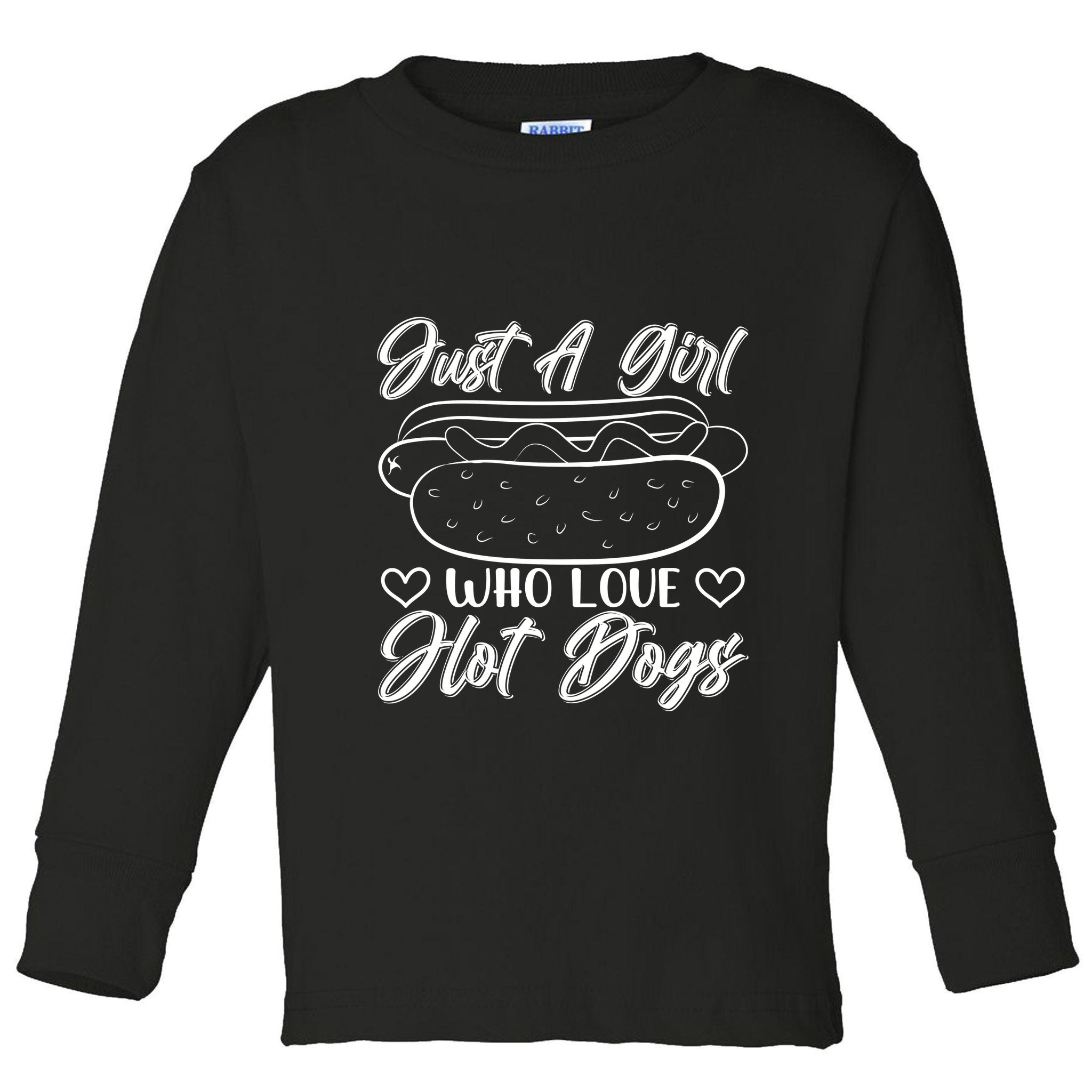 Just A Girl Who Loves Hot Dogs Toddler Long Sleeve Shirt