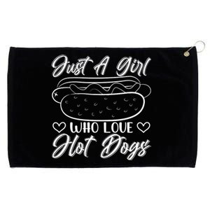 Just A Girl Who Loves Hot Dogs Grommeted Golf Towel