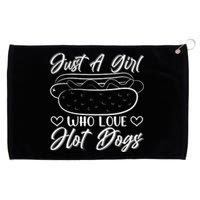 Just A Girl Who Loves Hot Dogs Grommeted Golf Towel