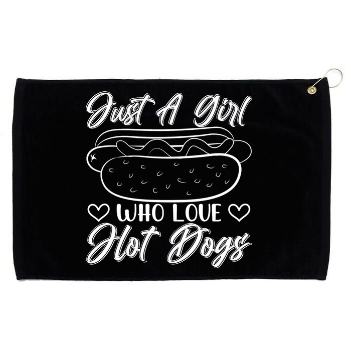 Just A Girl Who Loves Hot Dogs Grommeted Golf Towel