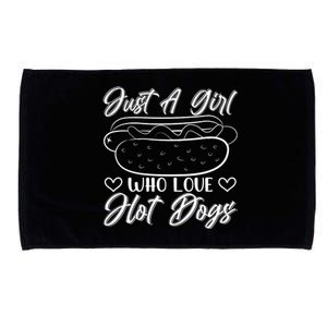 Just A Girl Who Loves Hot Dogs Microfiber Hand Towel