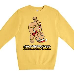 Just A Girl Who Loves Gingerbread Cookies Premium Crewneck Sweatshirt