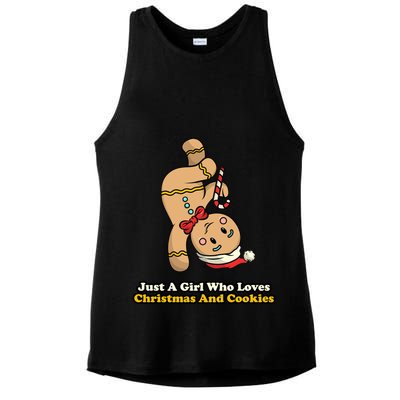 Just A Girl Who Loves Gingerbread Cookies Ladies PosiCharge Tri-Blend Wicking Tank
