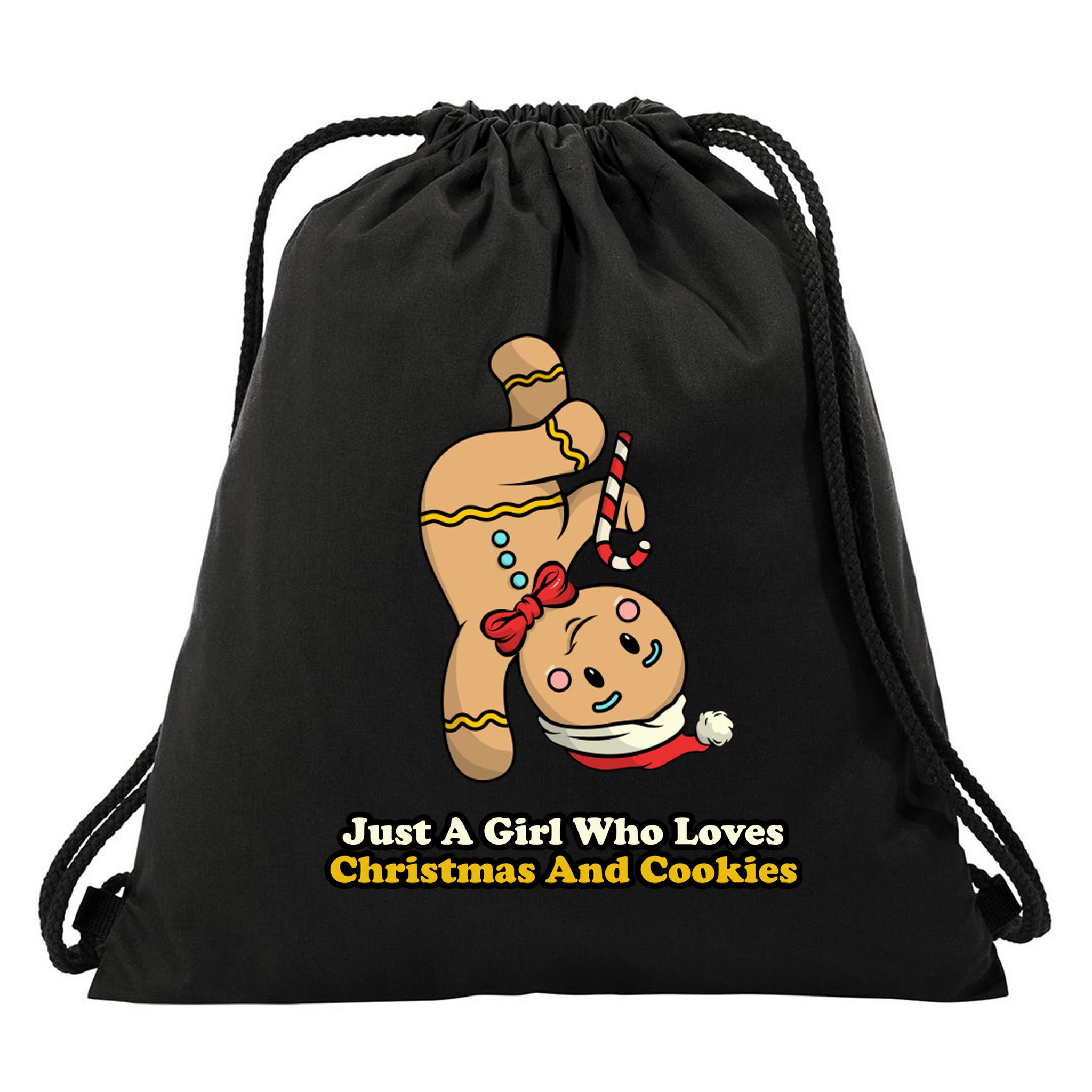 Just A Girl Who Loves Gingerbread Cookies Drawstring Bag