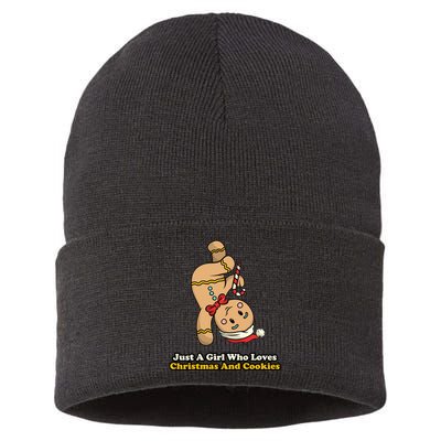 Just A Girl Who Loves Gingerbread Cookies Sustainable Knit Beanie