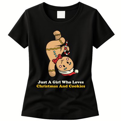 Just A Girl Who Loves Gingerbread Cookies Womens T-Shirt