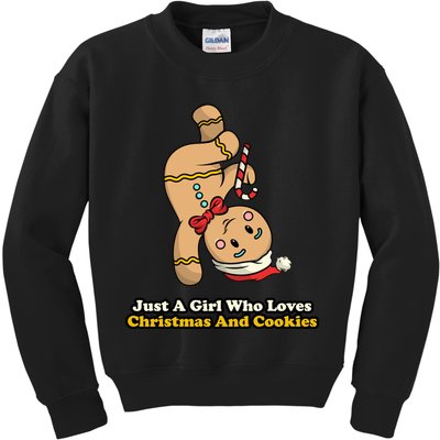 Just A Girl Who Loves Gingerbread Cookies Kids Sweatshirt