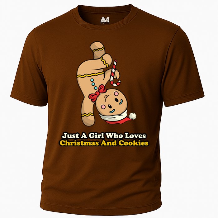 Just A Girl Who Loves Gingerbread Cookies Cooling Performance Crew T-Shirt