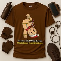 Just A Girl Who Loves Gingerbread Cookies Cooling Performance Crew T-Shirt